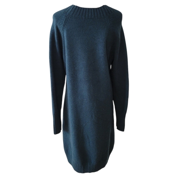 J. Crew Green Jeweled Sweater Dress Size Large - Picture 4 of 6